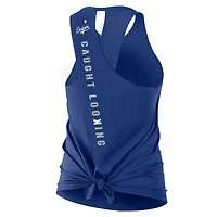 Women's Nike Royal Los Angeles Dodgers Crisscross Dri-FIT Tank Top