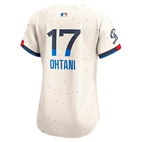 Maillot de joueur Nike Shohei Ohtani pour femme, édition limitée City Connect des Los Angeles Dodgers, crème