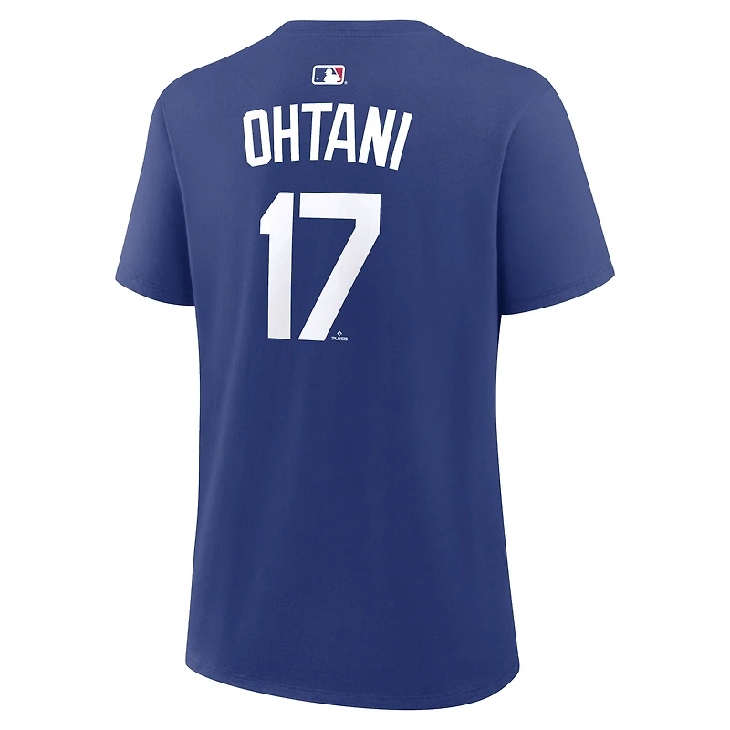 Women's Nike Shohei Ohtani Royal Los Angeles Dodgers Name & Number T-Shirt