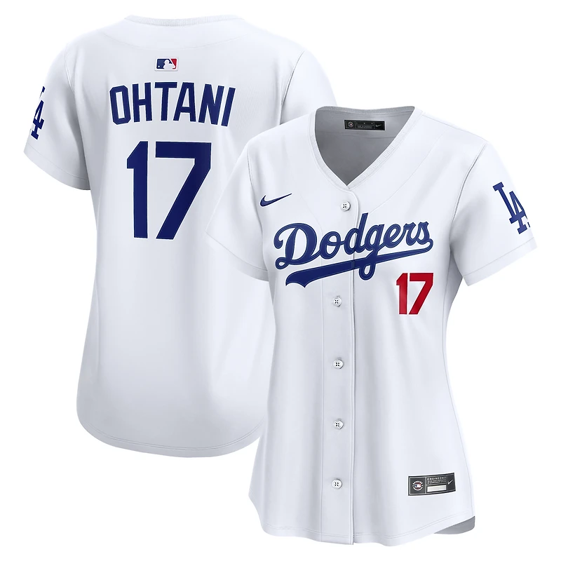 Maillot Nike Shohei Ohtani blanc pour femme, édition limitée, domicile des Dodgers de Los Angeles