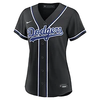 Women's Nike Teoscar Hernández Los Angeles Dodgers Fashion Black Out Replica Jersey