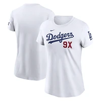 T-shirt Nike blanc pour femme Los Angeles Dodgers 9X Champions