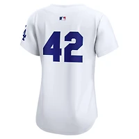 Maillot Nike blanc pour femme Los Angeles Dodgers Domicile 2025 Jackie Robinson Day Limited
