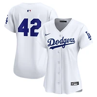 Maillot Nike blanc pour femme Los Angeles Dodgers Domicile 2025 Jackie Robinson Day Limited