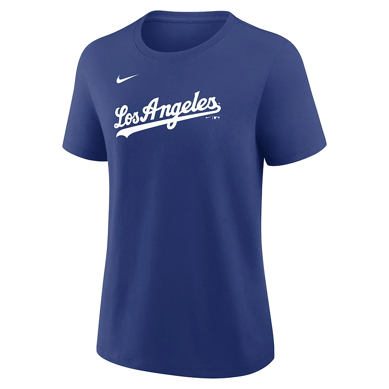 T-shirt Nike pour femme Yoshinobu Yamamoto Royal Los Angeles Dodgers avec nom et numéro