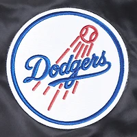 Veste à boutons-pression en satin strass noir Pro Standard des Dodgers de Los Angeles pour femme