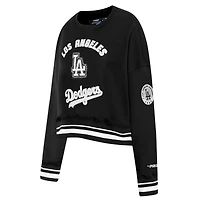Sweat-shirt court à enfiler Pro Standard pour femme, noir, Los Angeles Dodgers Pearl