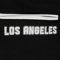 Veste universitaire entièrement zippée en laine côtelée Pro Standard pour femme Los Angeles Dodgers Pearls noire