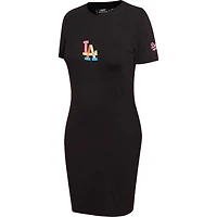 Robe moulante néon délavée des Los Angeles Dodgers Pro Standard pour femme, noire