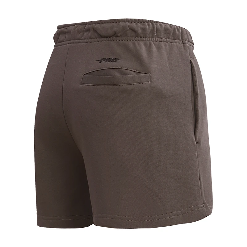 Women's Pro Standard Brown Los Angeles Dodgers Neutral Fleece Shorts