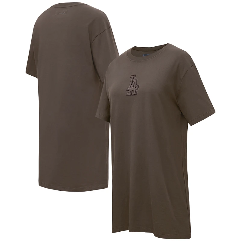 Robe t-shirt neutre Pro Standard marron des Dodgers de Los Angeles pour femmes