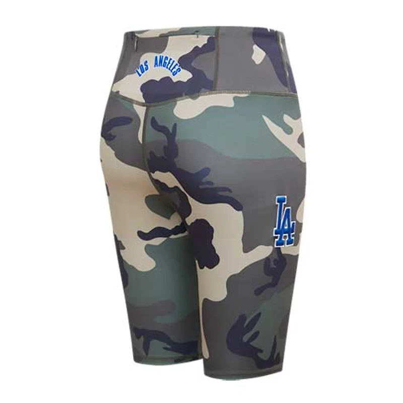 Short de vélo à imprimé intégral Pro Standard Camo Los Angeles Dodgers pour femmes