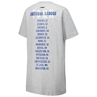 Robe t-shirt surdimensionnée City Tour des Dodgers de Los Angeles, gris chiné Pro Standard pour femmes