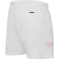 Short néon délavé Los Angeles Dodgers Pro Standard pour femme, blanc