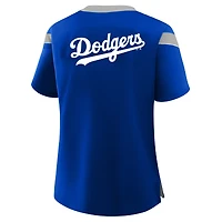 Women's Profile Gray Los Angeles Dodgers Plus Lace-Up T-Shirt