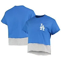 T-shirt court Refried Apparel Royal Los Angeles Dodgers pour femme
