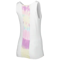Débardeur tie-dye blanc Los Angeles Dodgers Refried Apparel pour femme
