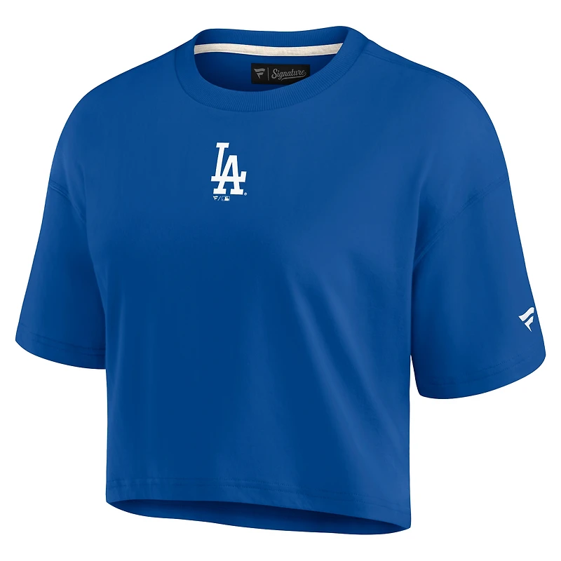 T-shirt court super doux et carré Royal Los Angeles Dodgers Elements pour femmes