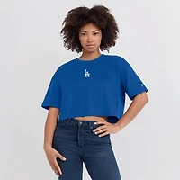T-shirt court super doux et carré Royal Los Angeles Dodgers Elements pour femmes