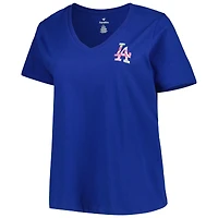 T-shirt à encolure en V Best Mom Ever pour la fête des mères Royal Los Angeles Dodgers femme