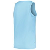 Débardeur tri-mélange courbé à col haut et taille plus pour femmes, doux comme un raisin, Los Angeles Dodgers, bleu clair