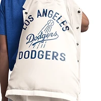 Women's Starter  Cream Los Angeles Dodgers Cooperstown First Down Full-Snap Coaches Jacket