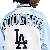 Women's Starter White/Royal Los Angeles Dodgers Blitz Varsity Raglan Full-Snap Satin Jacket