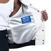 Veste universitaire raglan à boutons-pression en satin Starter bleu clair/blanc Los Angeles Dodgers Blitz pour femme