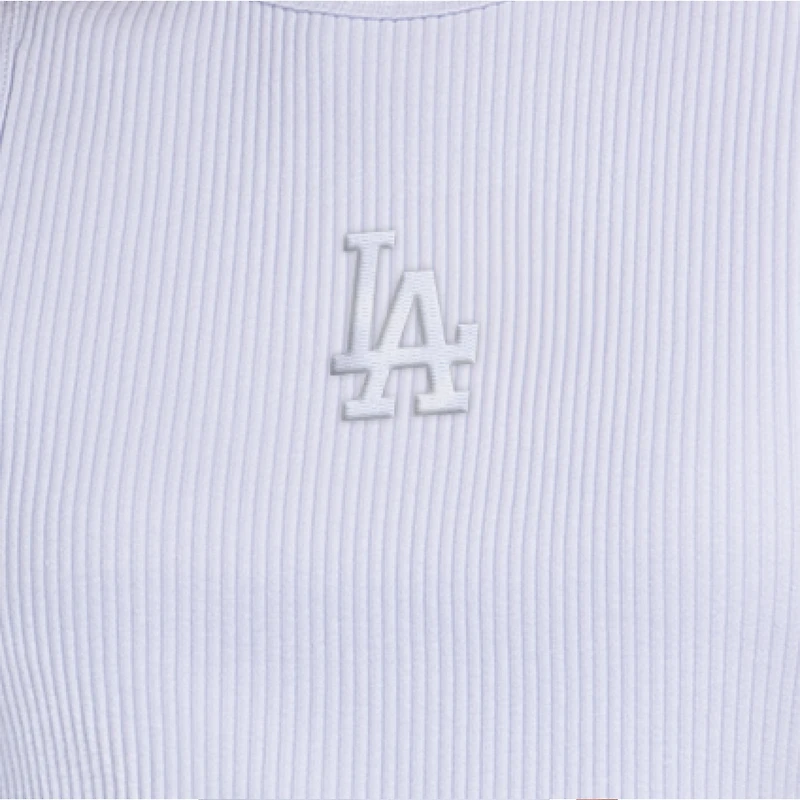 Débardeur côtelé Starter bleu clair pour femme, motif pastel des Dodgers de Los Angeles