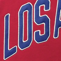 Sweat-shirt Starter Royal/Rouge Los Angeles Dodgers Baseline Raglan pour femmes