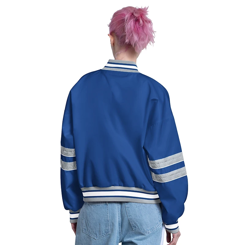 Women's Starter  Royal Los Angeles Dodgers Interception Full-Snap Varsity Jacket