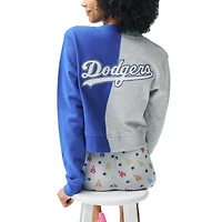 Cardigan court boutonné des Los Angeles Dodgers Terez gris/royal pour femme