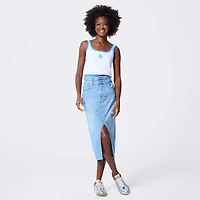 Women's Terez White Los Angeles Dodgers Knit Cropped Tank Top
