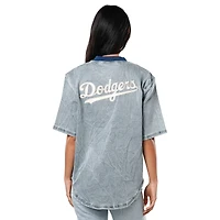 Women's The Wild Collective Denim Los Angeles Dodgers Full-Zip Top