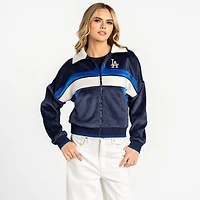 Women's The Wild Collective  Royal Los Angeles Dodgers Velvet Cord Full-Zip Jacket
