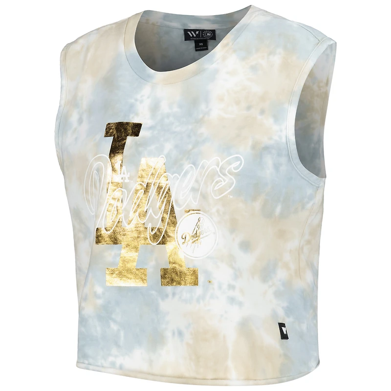 Débardeur délavé Los Angeles Dodgers The Wild Collective pour femme, blanc