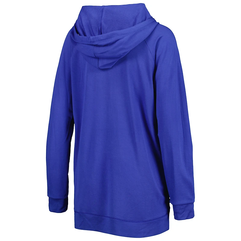 Women's Touch Royal Los Angeles Dodgers Pre-Game Raglan Pullover Hoodie