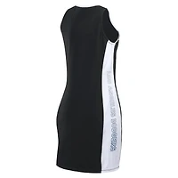 Women's WEAR by Erin Andrews Black Los Angeles Dodgers Color Block Quarter-Zip Sleeveless Dress