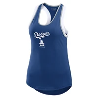 WEAR by Erin Andrews Débardeur à dos nageur color block Royal Los Angeles Dodgers pour femmes