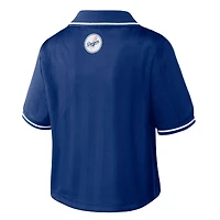 Women's WEAR by Erin Andrews  Royal Los Angeles Dodgers Cropped V-Neck Polo