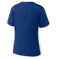 Women's WEAR by Erin Andrews  Royal Los Angeles Dodgers Notch Neck Cropped T-Shirt