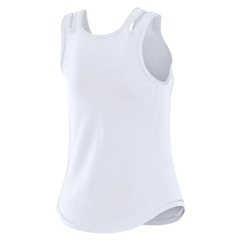 WEAR by Erin Andrews Débardeur blanc à coutures contrastées des Los Angeles Dodgers pour femmes