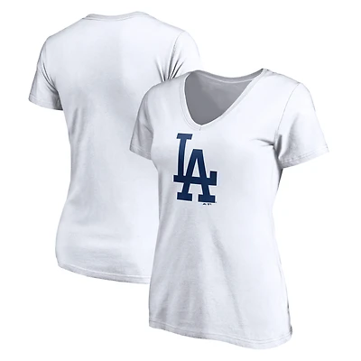 Women's  Royal Los Angeles Dodgers Official Logo V-Neck T-Shirt
