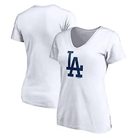 Women's  Royal Los Angeles Dodgers Official Logo V-Neck T-Shirt
