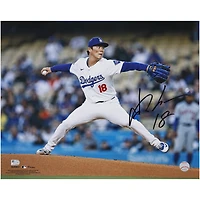 Yoshinobu Yamamoto Los Angeles Dodgers Autographed 16" x 20" Pitching Photograph 