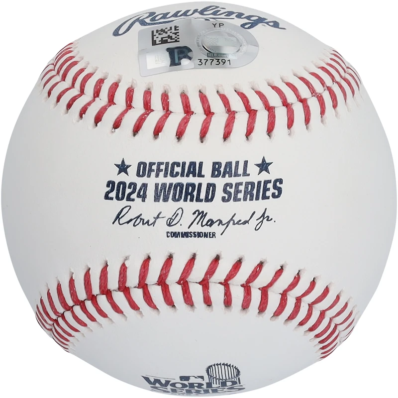 Yoshinobu Yamamoto Los Angeles Dodgers Autographed 2024 World Series Logo Baseball