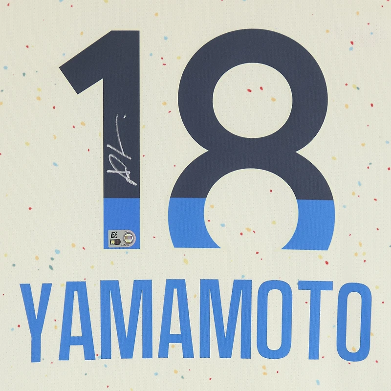 Yoshinobu Yamamoto Los Angeles Dodgers Autographed Cream Nike City Connect Limited Jersey 