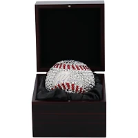 Ballon de baseball Swarovski autographié par Yoshinobu Yamamoto des Dodgers de Los Angeles - Illustration par Rock On Sports