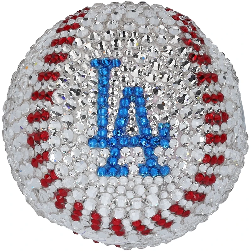 Ballon de baseball Swarovski autographié par Yoshinobu Yamamoto des Dodgers de Los Angeles - Illustration par Rock On Sports