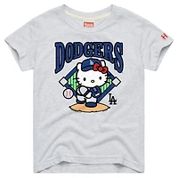 Youth Homage  Ash Los Angeles Dodgers Hello Kitty x MLB Tri-Blend T-Shirt